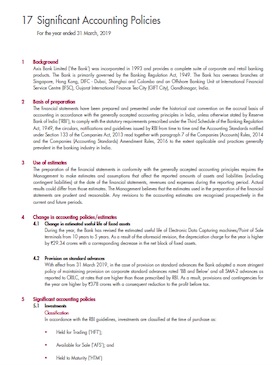 Significant Accounting Policies
