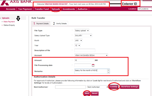 Corporate internet Banking