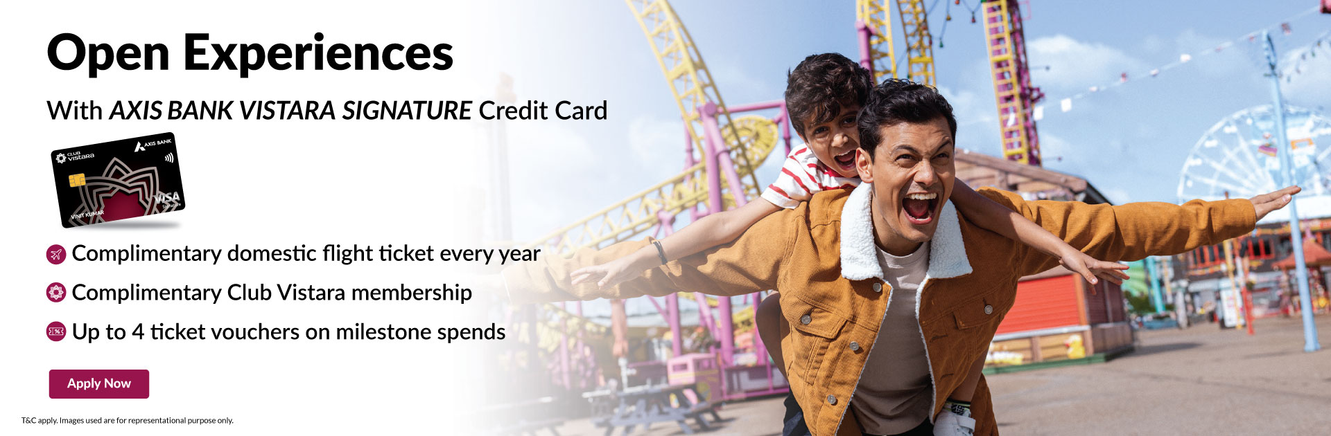 Axis Bank Vistara Signature Credit Card Apply for Credit Card Online