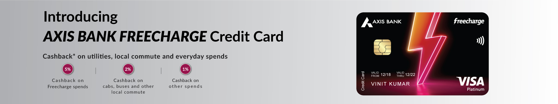 FreeCharge Credit Card Banner