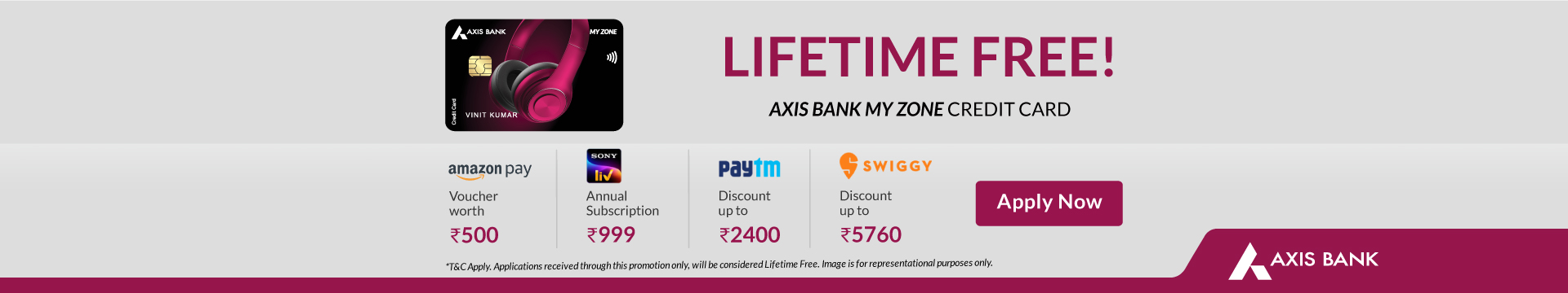 Apply for Axis Bank MyZone Credit Card