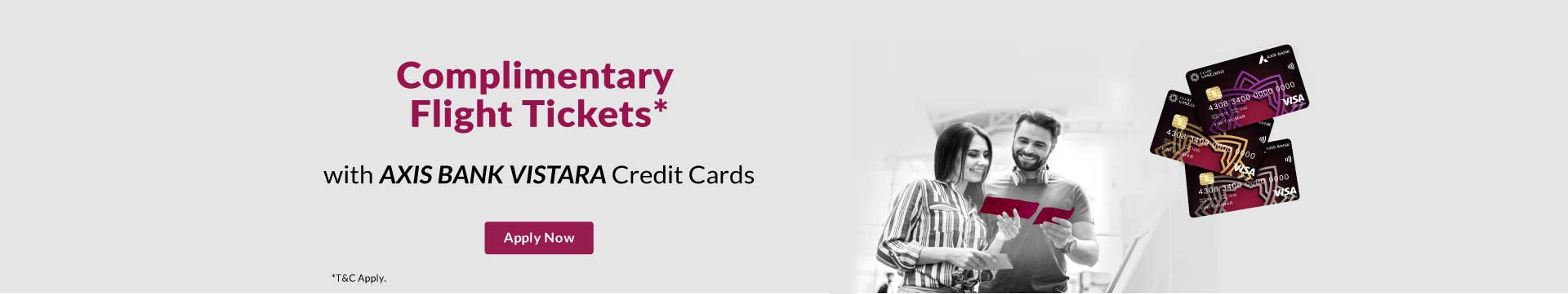 Apply for Axis Bank Vistara Credit Cards